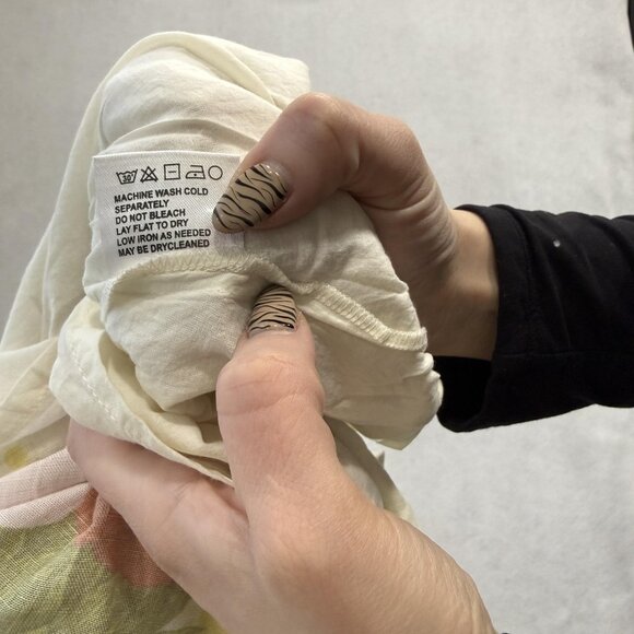 Elizabeth James The Label Annalisa Dress Womens Large White Floral Maxi Sundress - Picture 10 of 11